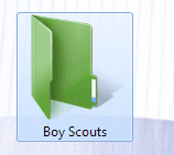 Colorized folder icon